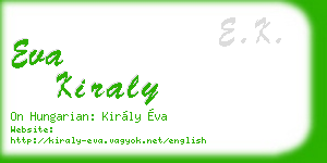 eva kiraly business card